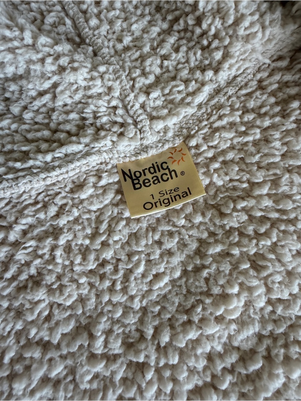 Nordic Beach Fluffy Frappe Cozy Sherpa Body Wrap Hooded Cardigan White One Size - Picture 6 of 11